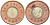 Великобритания 1 пенни ND (1844) модель монеты Виктории в 1 пенни, Джозеф Мур биметалл 1528-634