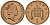 Великобритания 1 пенни 1992 Елизавета II (1952-2022) KM 935a, Spink 4391 (B4) сталь плакированная медью 4176-624