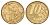 Бразилия 10 сентаво 2013 KM 649 сталь плакированная латунью UNC 4627-965