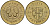 Гана 50 песев 1979 KM 18 латунь UNC 4593-922