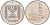 Израиль 1/2 лиры 1971 JE 5731, звезда Давида KM 36.2 медно-никель UNC 190-1212